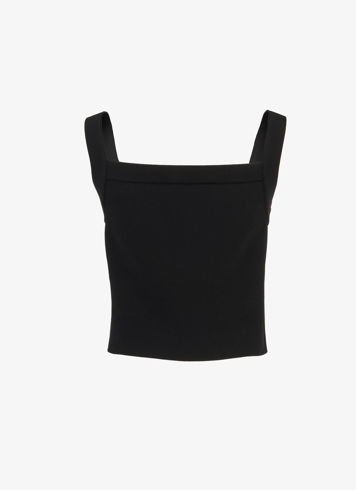 Sleeveless Square-Neck Top ALAÏA BLACK SLEEVELESS SQUARE-NECK TOP